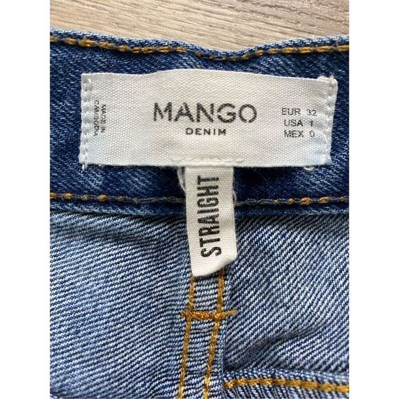 Mango Denim Straight Cropped Capri Jeans Juniors Size 1 - Picture 6 of 6
